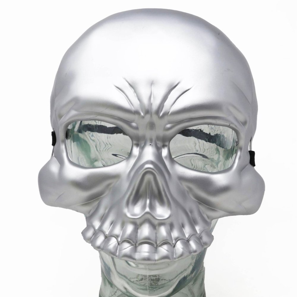 Silver Skull Costume Face Mask Womens